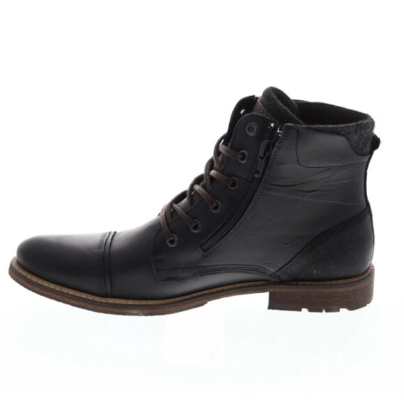 Steve Madden Bridges2 Black Leather Men\'s 9 Lace Up Casual Dress Boots main image 6